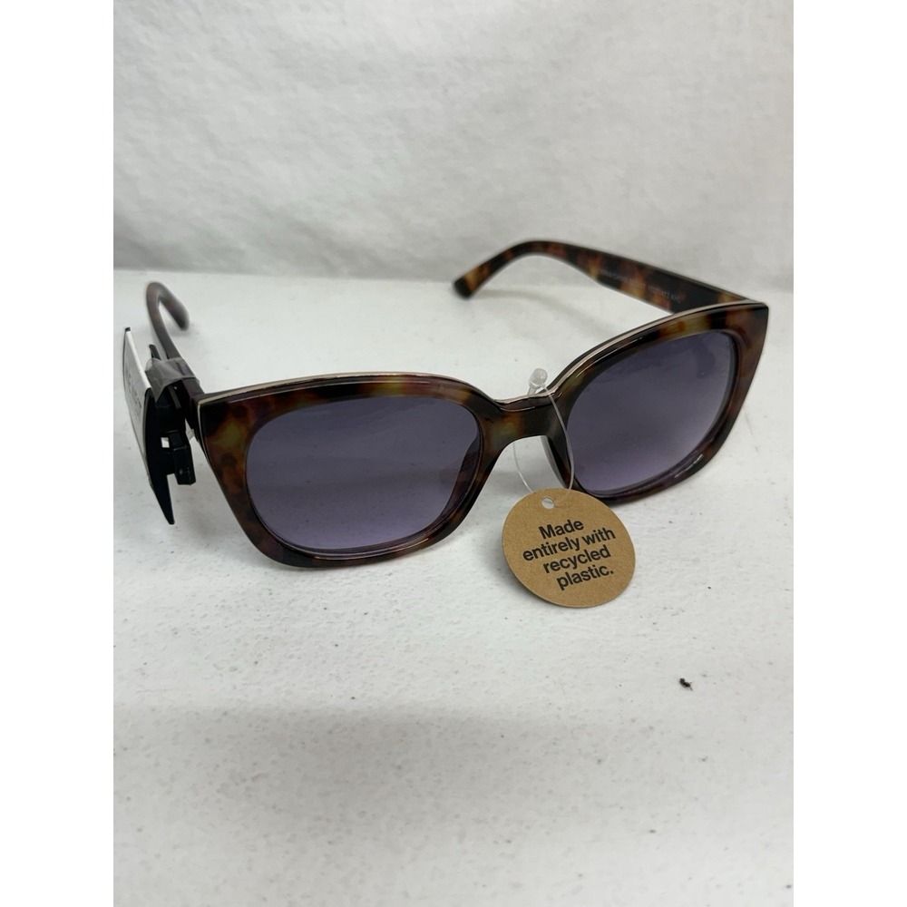 Nine West Women's Sunglasses Tortoise With Gold Color Trim Recycled Plastic